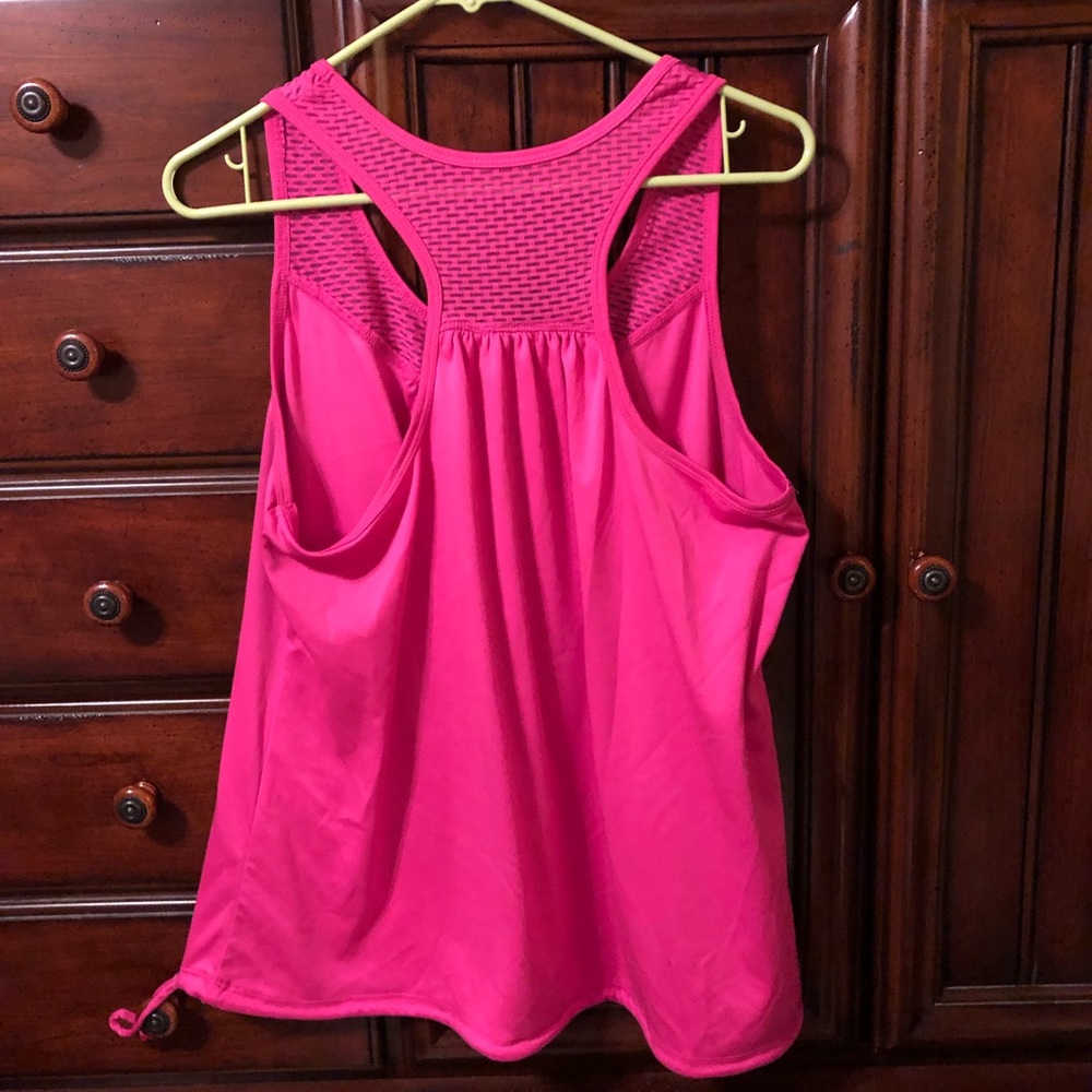 Pink racerback workout tank